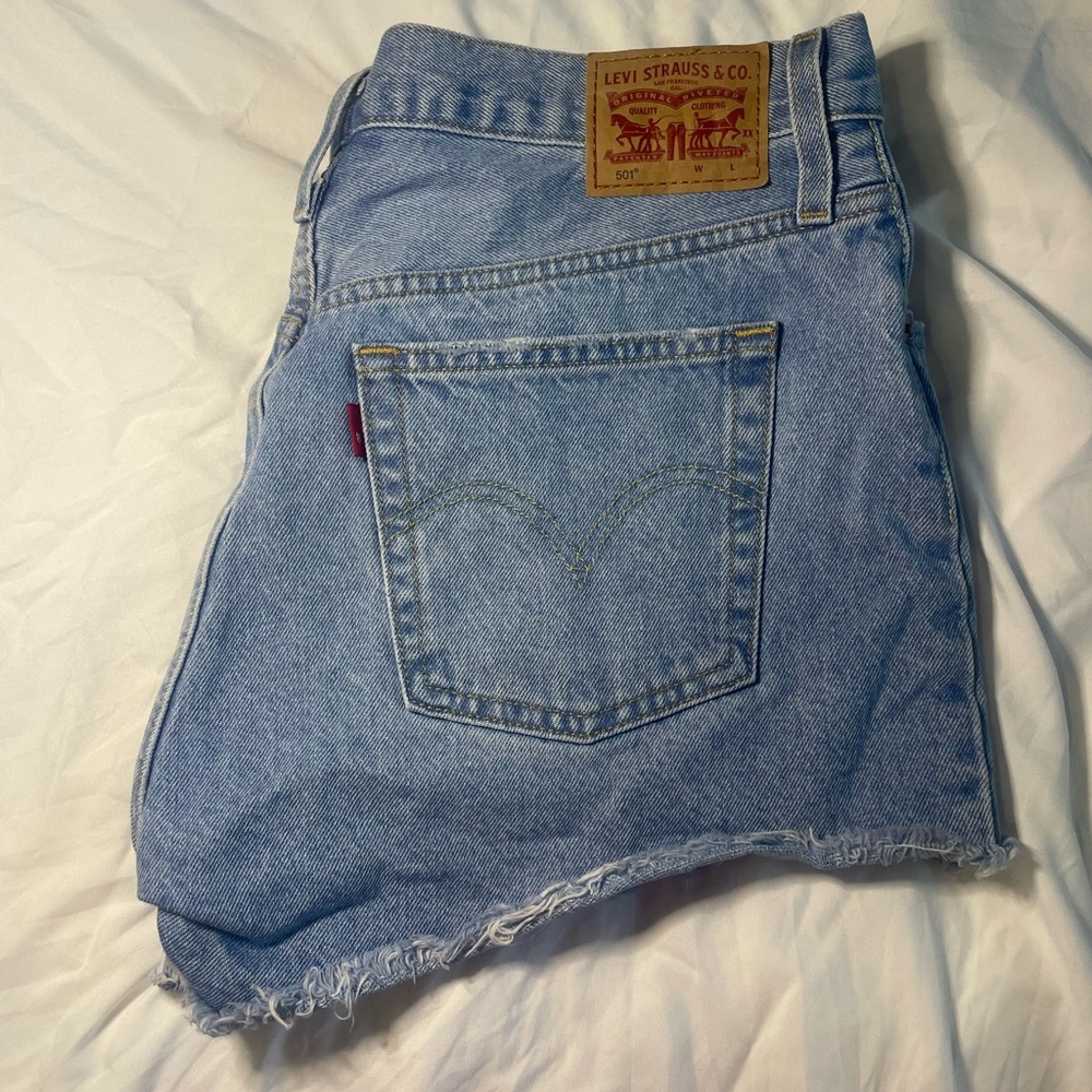 Levi's 501 Light Blue Denim Shorts